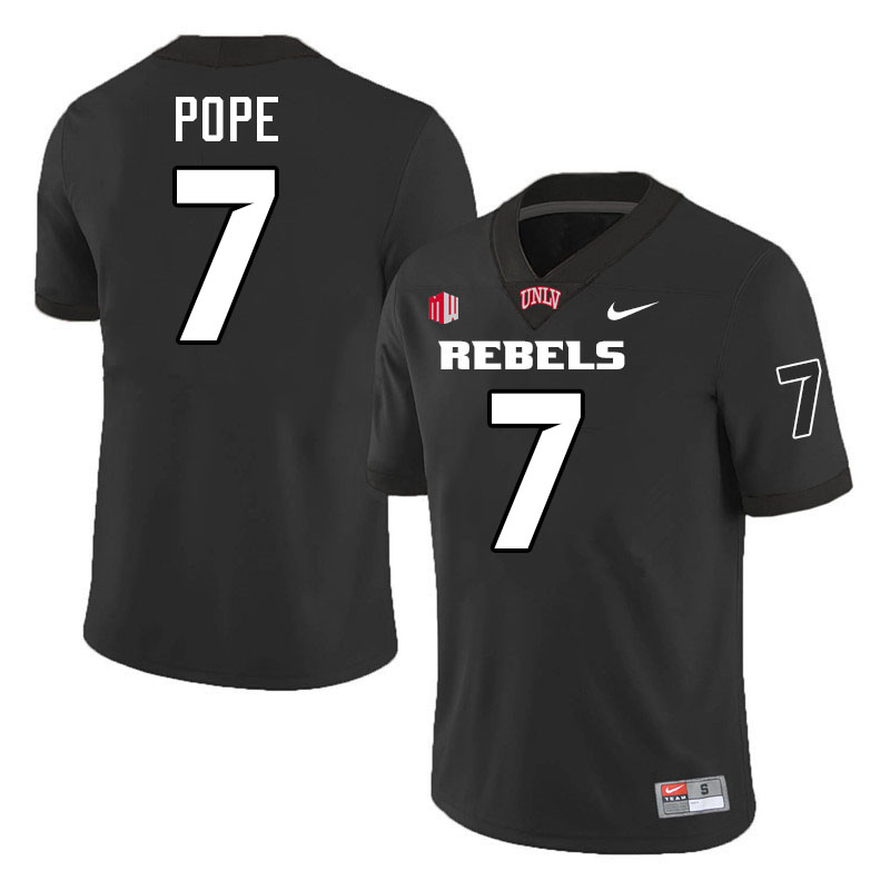 UNLV Rebels #7 Jake Pope College Football Jerseys,Uniforms-Black